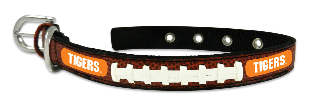 Gamewear Clemson Tigers Classic Leather Football Pet Collar Size Small Fan Gear NCAA Clemson Tigers