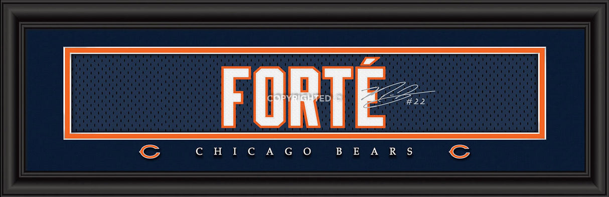 Prints Charming Chicago Bears Matt Forte Signature Style Print 8x24 Fan Gear NFL Chicago Bears