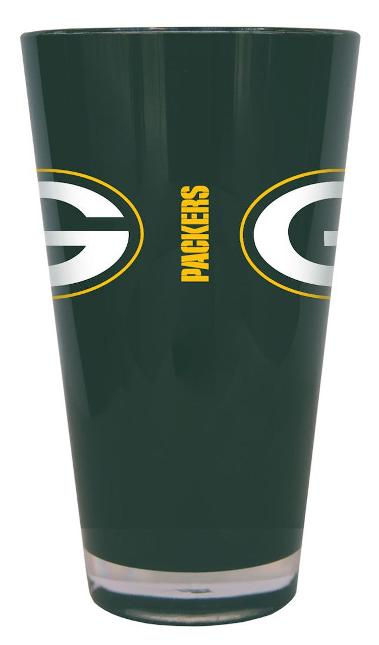 BOELTER Green Bay Packers 20oz Plastic Insulated Glass Pint Fan Gear NFL Green Bay Packers