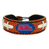 Gamewear Mississippi Rebels Classic Football Bracelet Fan Gear NCAA Mississippi Rebels