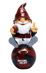 Forever Collectibles Miami Heat Garden Gnome On Team Logo Figurine Fan Gear NBA Miami Heat