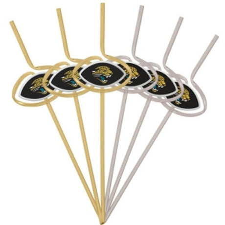 Pangea Brands Jacksonville Jaguars Team Sipper Straws Fan Gear NFL Jacksonville Jaguars