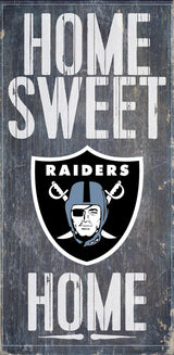 Fan Creations Las Vegas Raiders Home Sweet Home Wood Sign 6"x12" Fan Gear NFL Las Vegas Raiders