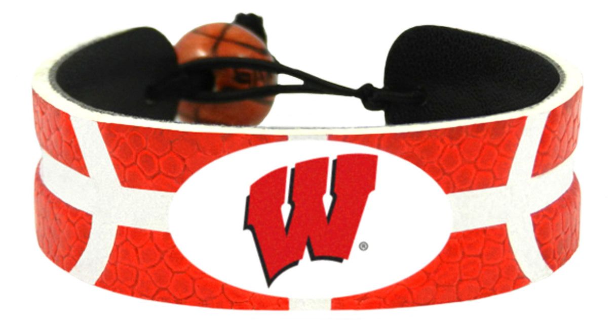 Gamewear Wisconsin Badgers Team Color Basketball Bracelet Fan Gear NCAA Wisconsin Badgers