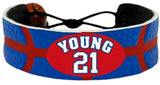 Gamewear Philadelphia 76ers Team Color Basketball Bracelet Thaddeus Young Fan Gear NBA Philadelphia 76ers