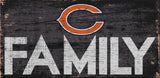 Fan Creations Chicago Bears Family Wood Sign 12x6 Fan Gear NFL Chicago Bears