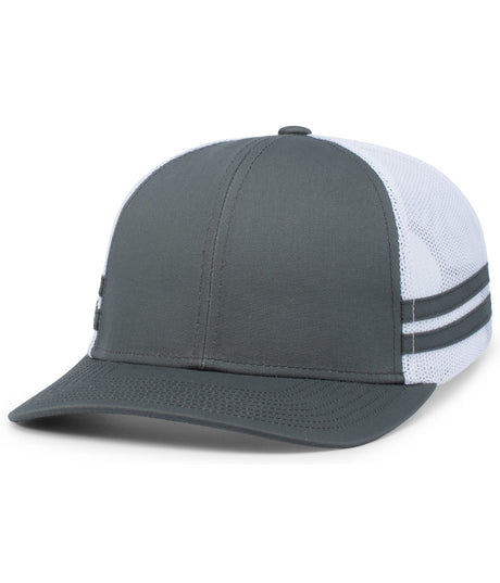 Pacific Headwear Low-Profile Stripe Trucker Cap Pacific Headwear