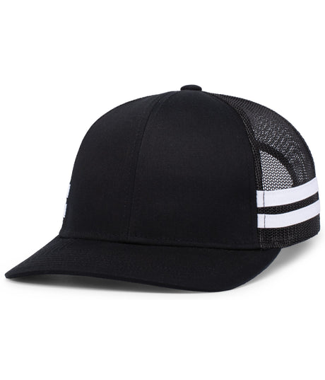 Pacific Headwear Low-Profile Stripe Trucker Cap Pacific Headwear