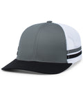 Pacific Headwear Low-Profile Stripe Trucker Cap Pacific Headwear