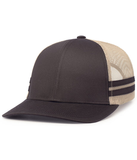 Pacific Headwear Low-Profile Stripe Trucker Cap Pacific Headwear