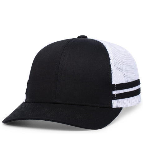 Pacific Headwear Low-Profile Stripe Trucker Cap Pacific Headwear
