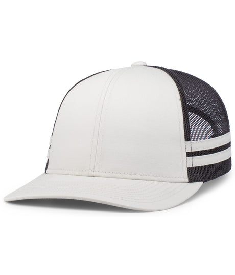 Pacific Headwear Low-Profile Stripe Trucker Cap Pacific Headwear