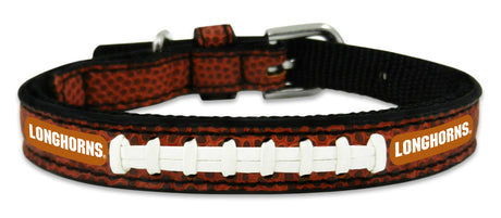 Gamewear Texas Longhorns Leather Classic Football Pet Collar Toy Fan Gear NCAA Texas Longhorns