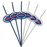 Pangea Brands Mississippi Rebels Team Sipper Straws Fan Gear NCAA Mississippi Rebels