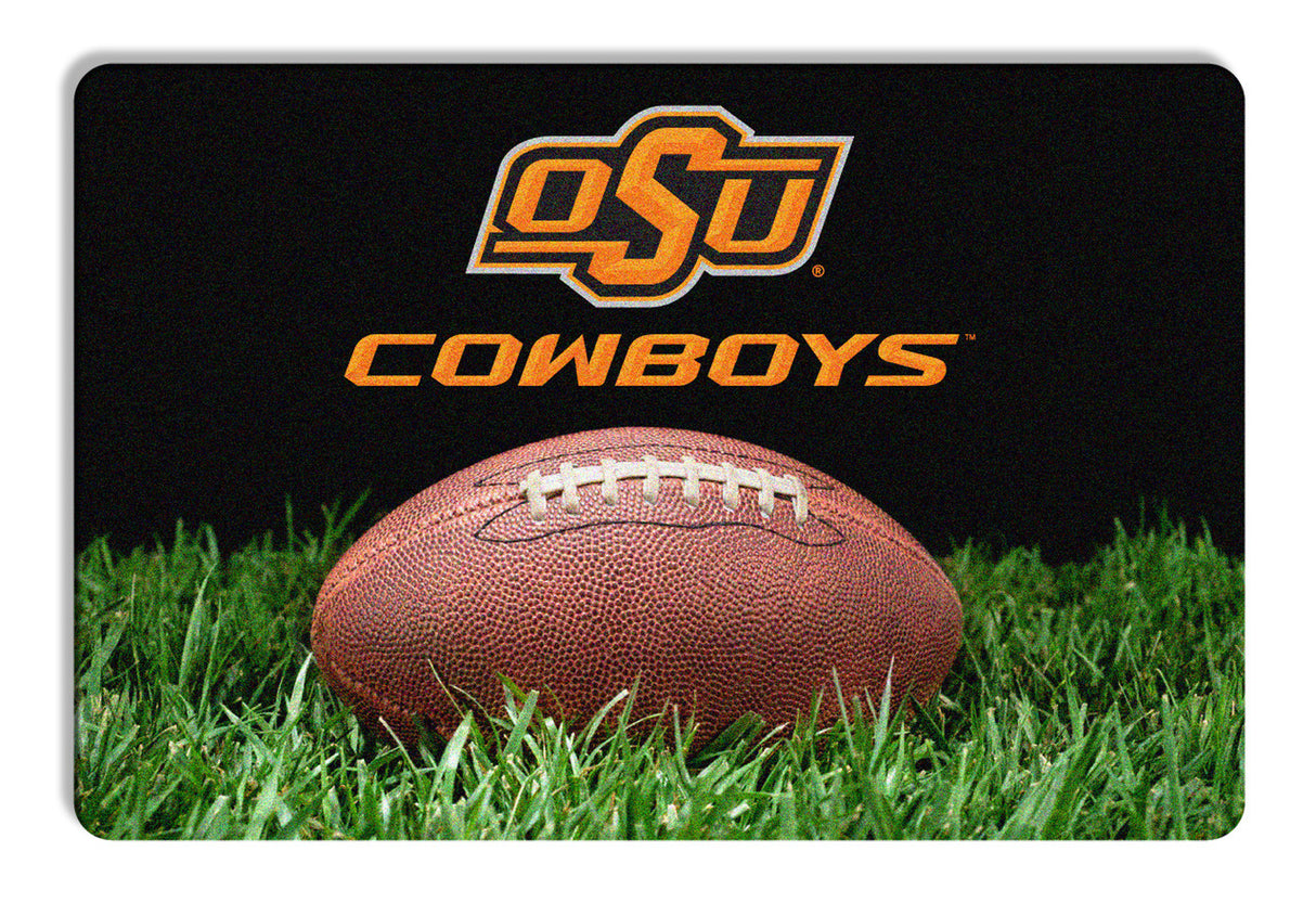 Gamewear Oklahoma State Cowboys Classic Football Pet Bowl Mat Size Large Fan Gear NCAA Oklahoma State Cowboys