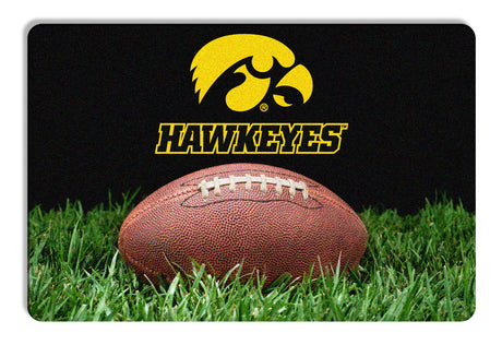 Gamewear Iowa Hawkeyes Classic Football Pet Bowl Mat Size Large Fan Gear NCAA Iowa Hawkeyes