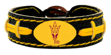 Gamewear Arizona State Sun Devils Pitchfork Logo Team Color Football Bracelet Fan Gear NCAA Arizona State Sun Devils