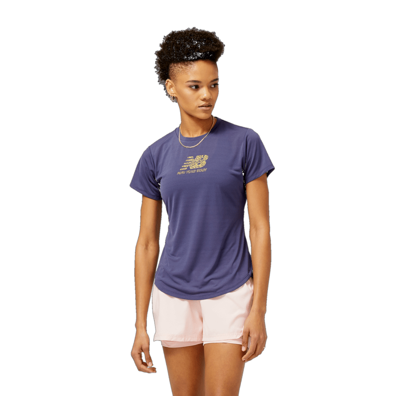 New Balance Women's Graphic Accelerate Short Sleeve Top