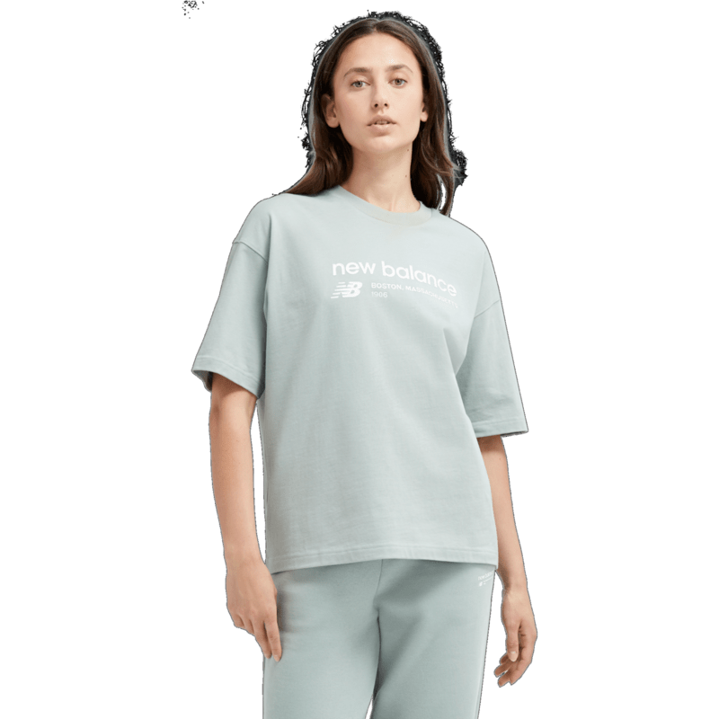 New Balance Women's Linear Heritage Jersey Oversized T-Shirt New Balance