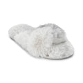 Lemon Women's Watercolor Faux Fur Slide Slippers Lemon