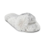 Lemon Women's Watercolor Faux Fur Slide Slippers Lemon