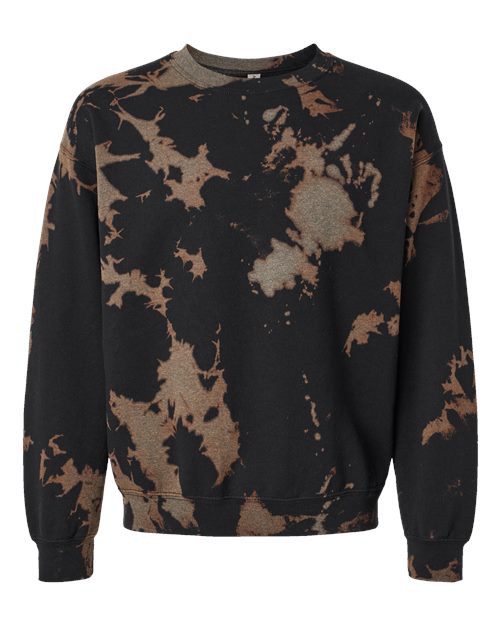 Dyenomite Men's Essential Fleece Bleach Wash Crewneck Sweatshirt Dyenomite