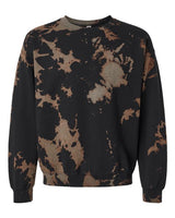 Dyenomite Men's Essential Fleece Bleach Wash Crewneck Sweatshirt Dyenomite