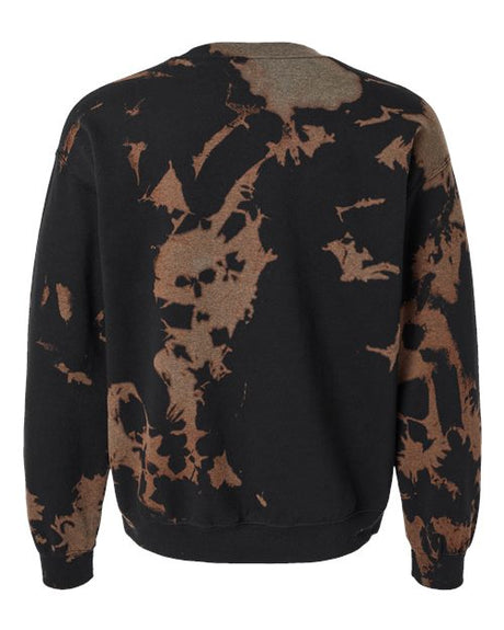 Dyenomite Men's Essential Fleece Bleach Wash Crewneck Sweatshirt Dyenomite