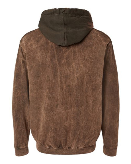 Dyenomite Men's Premium Fleece Mineral Wash Hooded Sweatshirt Dyenomite