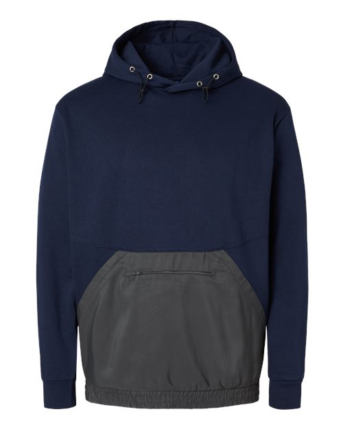 MV Sport Men's Mixed Media Hooded Sweatshirt MV Sport