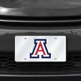NCAA Arizona Wildcats Silver Laser Cut Automobile Tag Fan Gear NCAA Arizona Wildcats