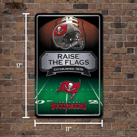 NFL Tampa Bay Buccaneers Large Metal Sign Fan Gear NFL Tampa Bay Buccaneers