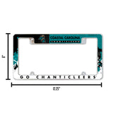 NCAA Coastal Carolina Chanticleers All Over Chrome Frame Fan Gear NCAA Coastal Carolina Chanticleers