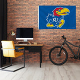 NCAA Kansas Jayhawks 3x5 Banner Flag Fan Gear NCAA Kansas Jayhawks