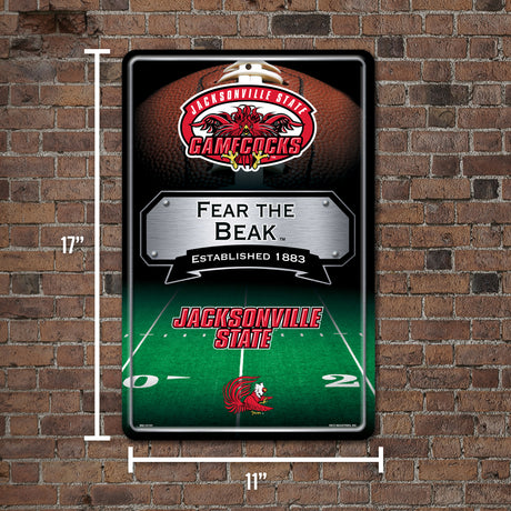 NCAA Jacksonville State Gamecocks Large Metal Sign Fan Gear NCAA Jacksonville State Gamecocks