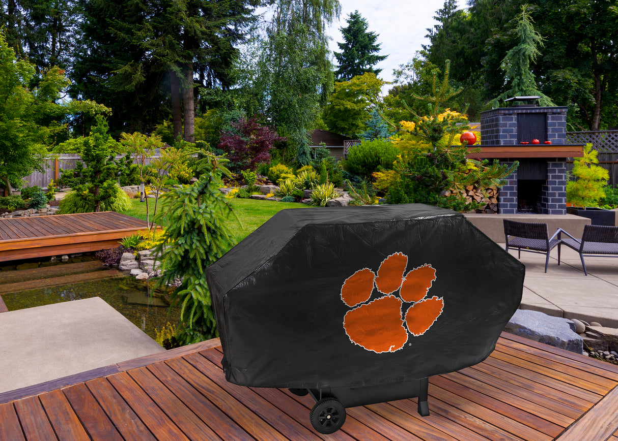 NCAA Clemson Tigers Grill Cover Deluxe Vinyl Fan Gear NCAA Clemson Tigers