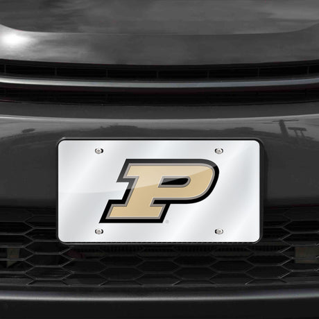 NCAA Purdue Boilermakers Silver Laser Cut Automobile Tag Fan Gear NCAA Purdue Boilermakers