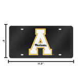 NCAA Appalachian State Mountaineers Laser Cut Automobile Tag Fan Gear NCAA Appalachian State Mountaineers