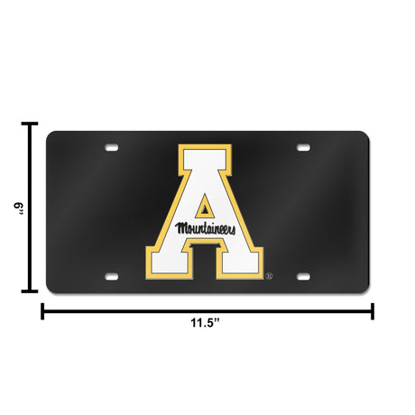 NCAA Appalachian State Mountaineers Laser Cut Automobile Tag Fan Gear NCAA Appalachian State Mountaineers