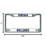 NCAA Gonzaga Bulldogs - Zags Chrome License Plate Frame Fan Gear NCAA Gonzaga Bulldogs