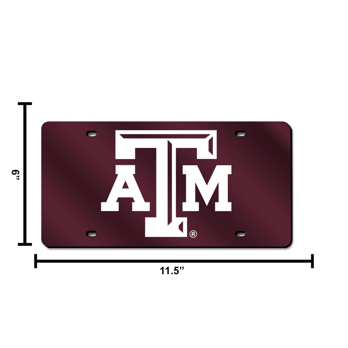 NCAA Texas A&M Aggies Laser Cut Automobile Tag Fan Gear NCAA Texas A&M Aggies