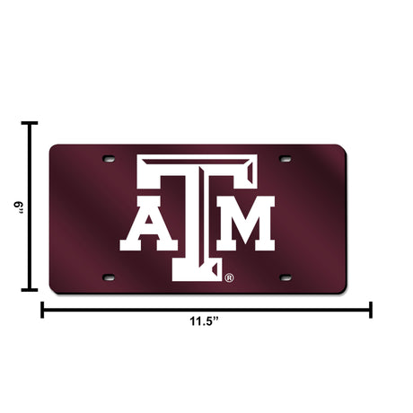 NCAA Texas A&M Aggies Laser Cut Automobile Tag Fan Gear NCAA Texas A&M Aggies