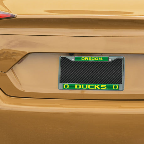 NCAA Oregon Ducks Chrome Glitter License Plate Frame Fan Gear NCAA Oregon Ducks
