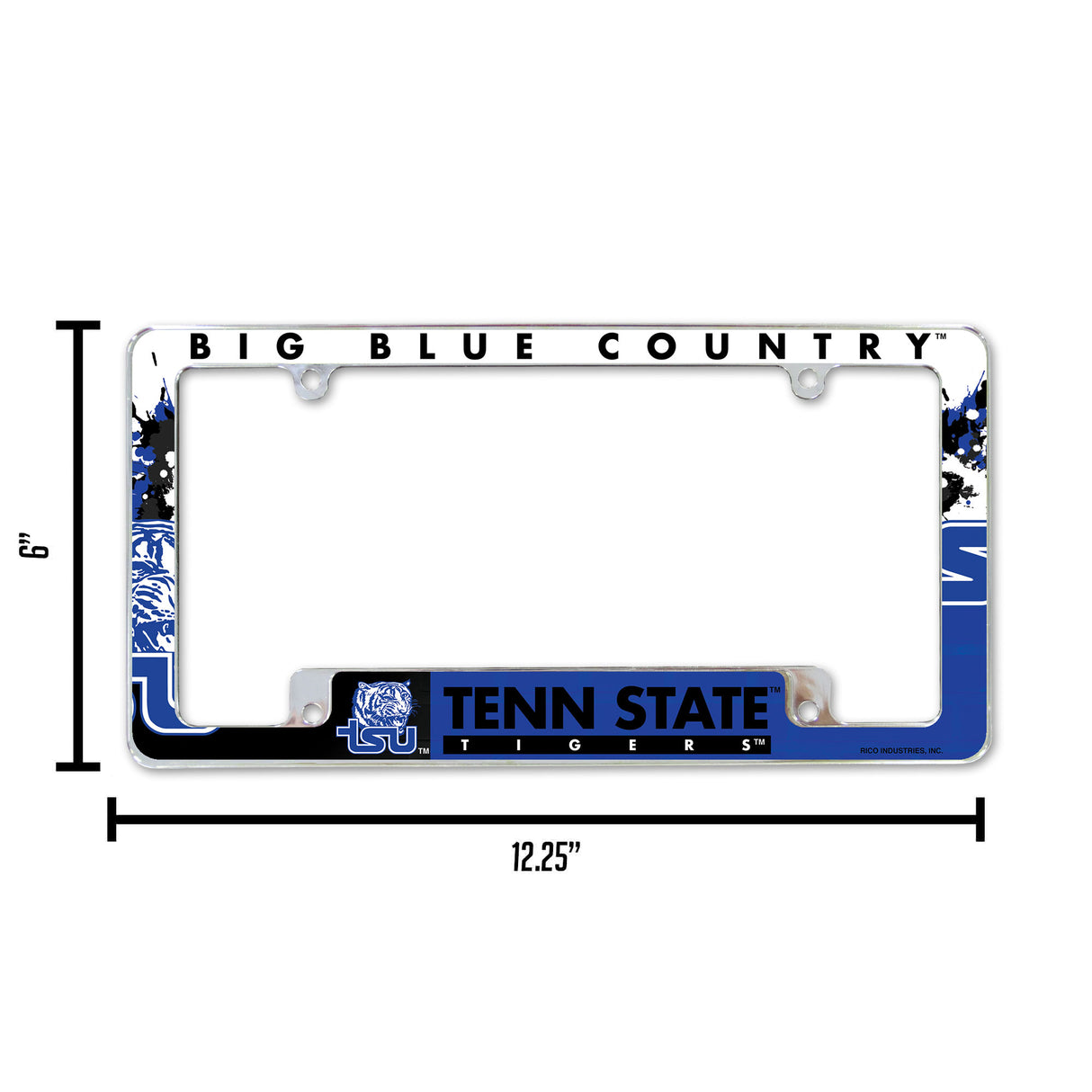 NCAA Tennessee State Tigers All Over Chrome Frame Fan Gear NCAA Tennessee State Tigers