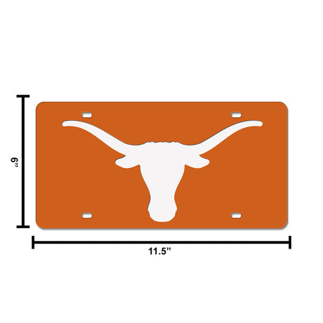 NCAA Texas Longhorns Laser Cut Automobile Tag Fan Gear NCAA Texas Longhorns