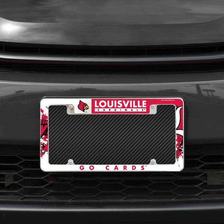 NCAA Louisville Cardinals All Over Chrome Frame Fan Gear NCAA Louisville Cardinals