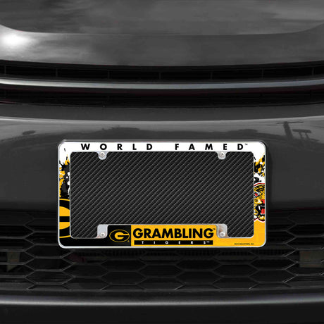 NCAA Grambling State Tigers All Over Chrome Frame Fan Gear NCAA Grambling State Tigers