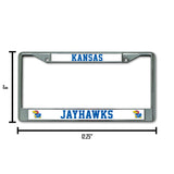 NCAA Kansas Jayhawks Chrome License Plate Frame Fan Gear NCAA Kansas Jayhawks