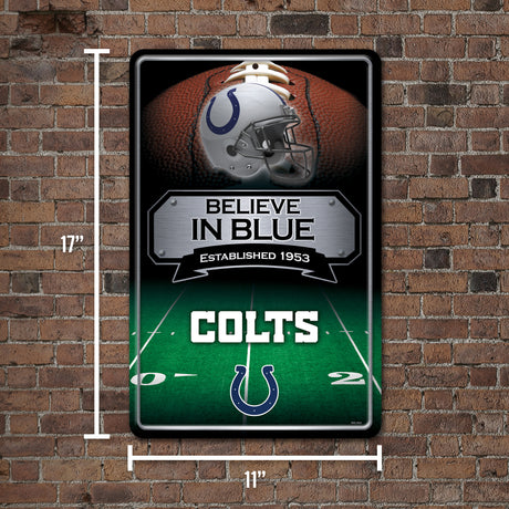 NFL Indianapolis Colts Large Metal Sign Fan Gear NFL Indianapolis Colts