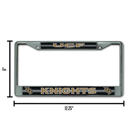 NCAA Central Florida Knights - UCF Chrome Glitter License Plate Frame Fan Gear NCAA Central Florida Knights